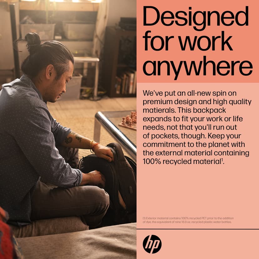 HP Renew Executive-ryggsäck för 16 tum bärbar dator 16.1" Polyester Svart