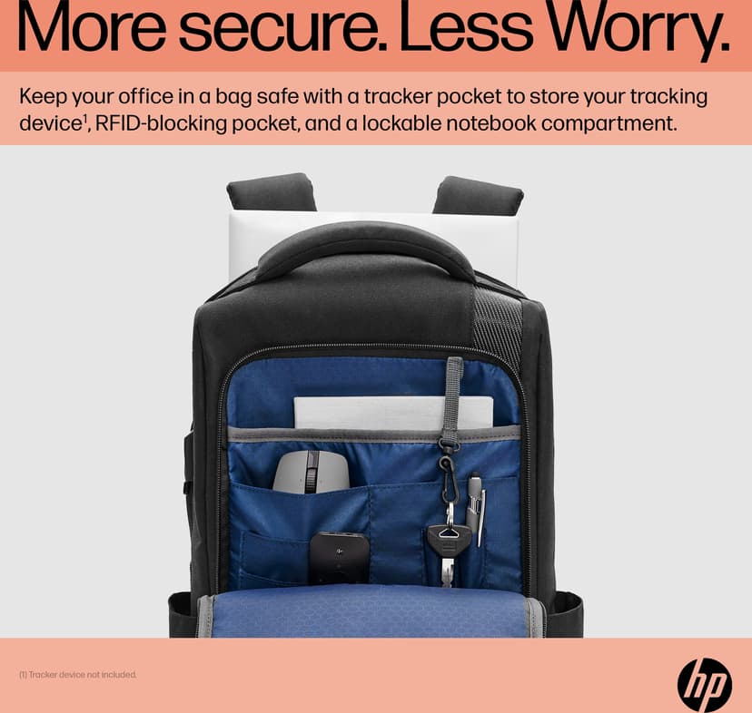 HP Renew Executive 16-tommers ryggsekk for bærbar PC 16.1" Polyester Sort