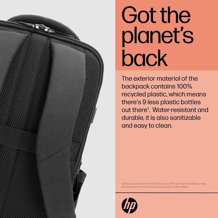 HP Renew Executive-ryggsäck för 16 tum bärbar dator 16.1" Polyester Svart