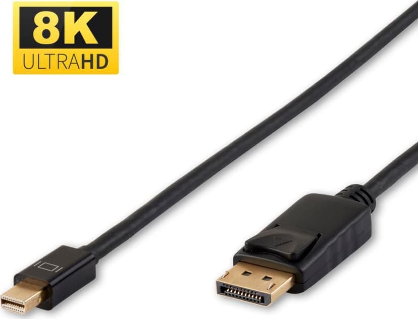 Microconnect Mini DP - Displayport 1.4 2m DisplayPort Mini DisplayPort Musta