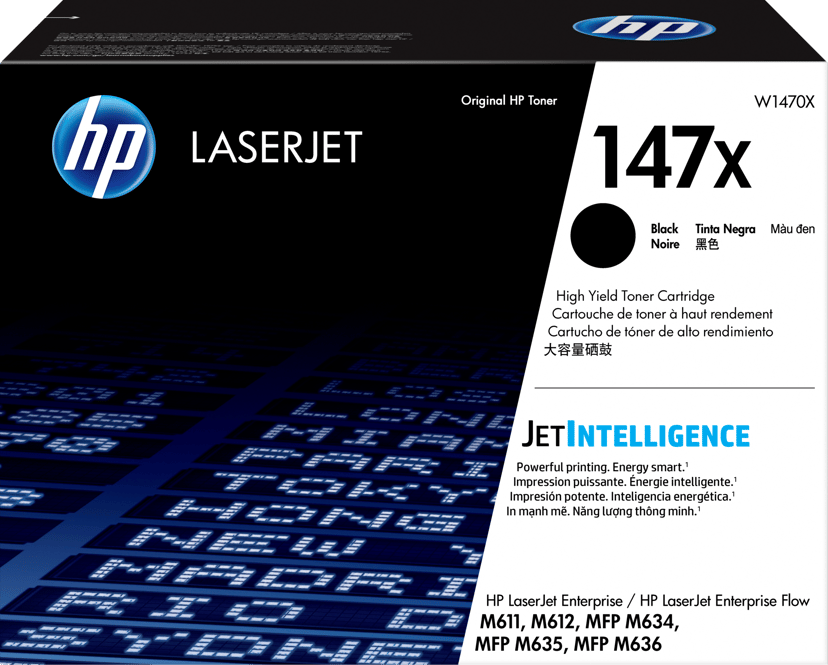 HP Värikasetti Musta 147X 22.2K - MFP M634/M635/M636