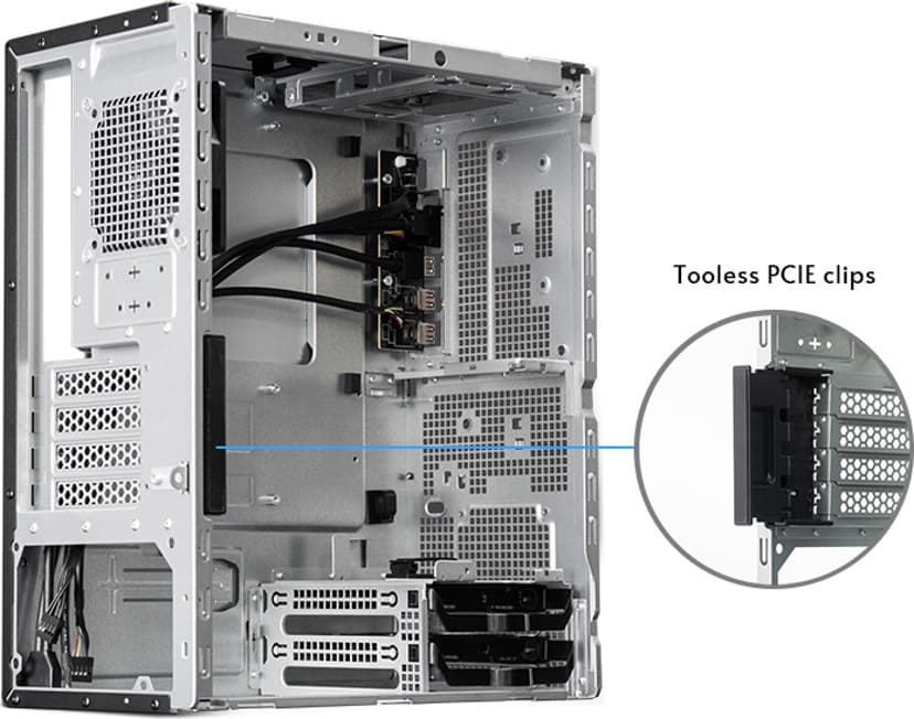 Chieftec Mini Tower Midi Tower Svart