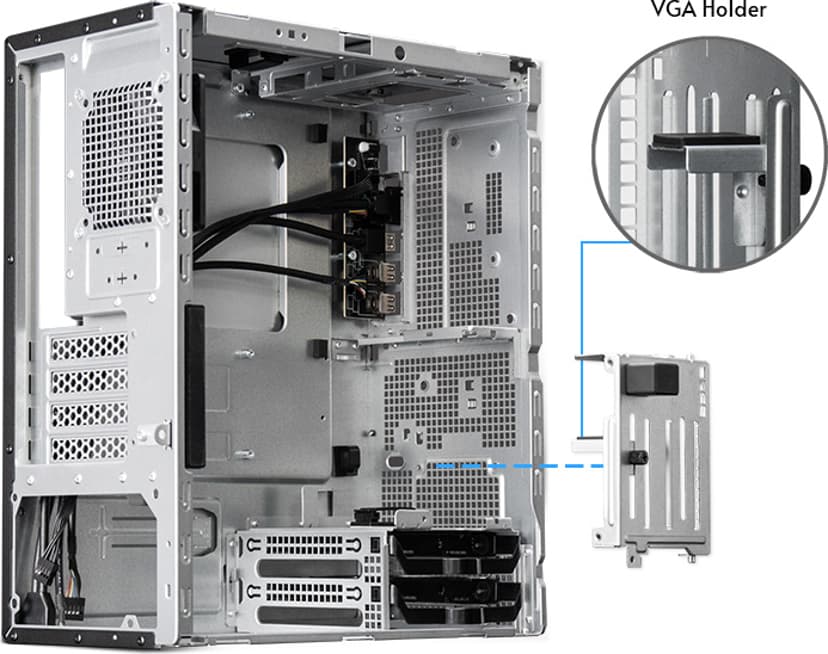 Chieftec Mini Tower Midi Tower Svart