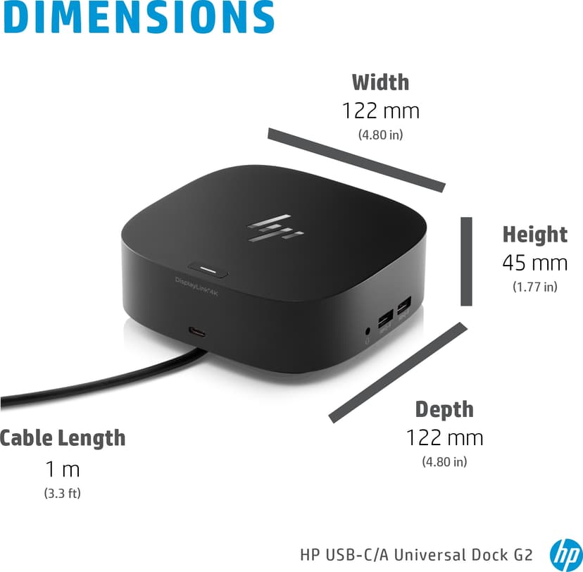 HP Dock G5 USB-C Docking Station - (Löytötuote luokka 2) USB-C 3.2 Gen 1 (3.1 Gen 1)