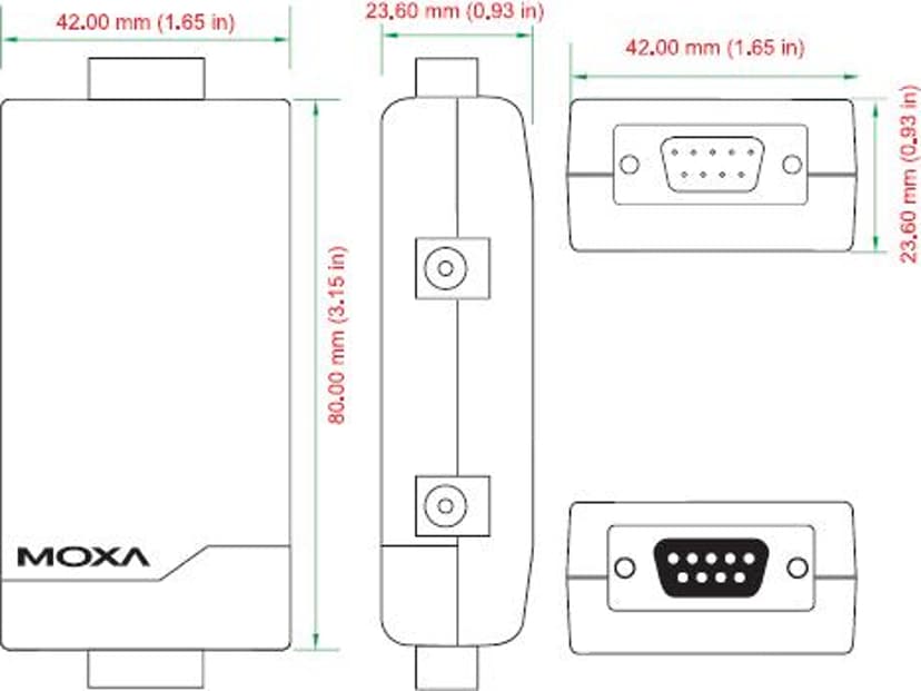 Moxa TCC-82 RS232 4-Channel Isolator