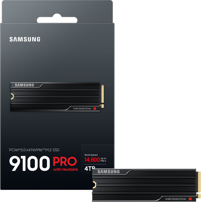 Samsung 9100 Pro 4TB Heatsink SSD M.2 PCIe 5.0