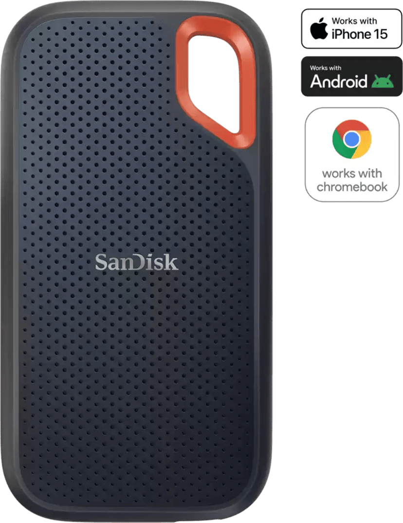 SanDisk EXTREME Portable SSD V2 8TB USB-C Svart