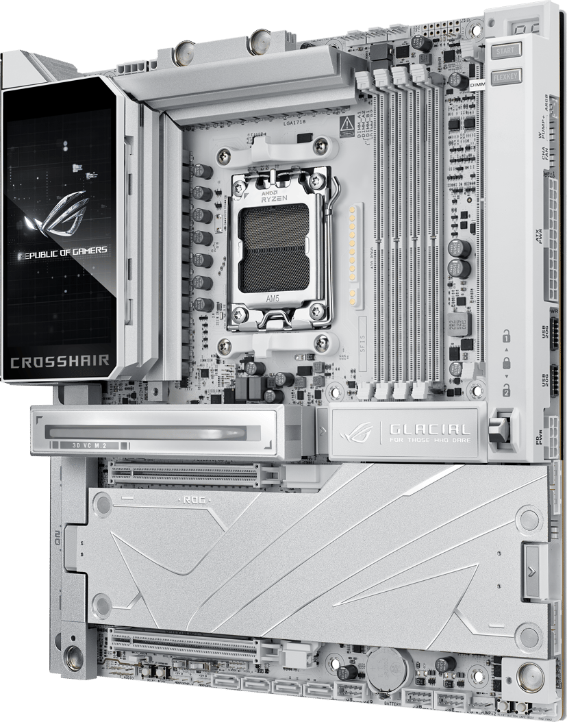 ASUS ROG Crosshair X870E Glacial AM5 E-ATX Bundkort