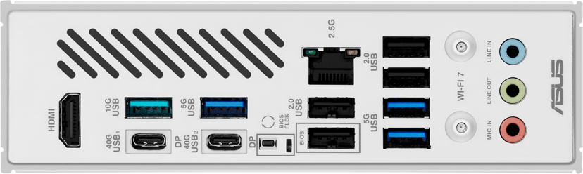 ASUS X870 Max Gaming Wifi7 White AM5 ATX Moderkort