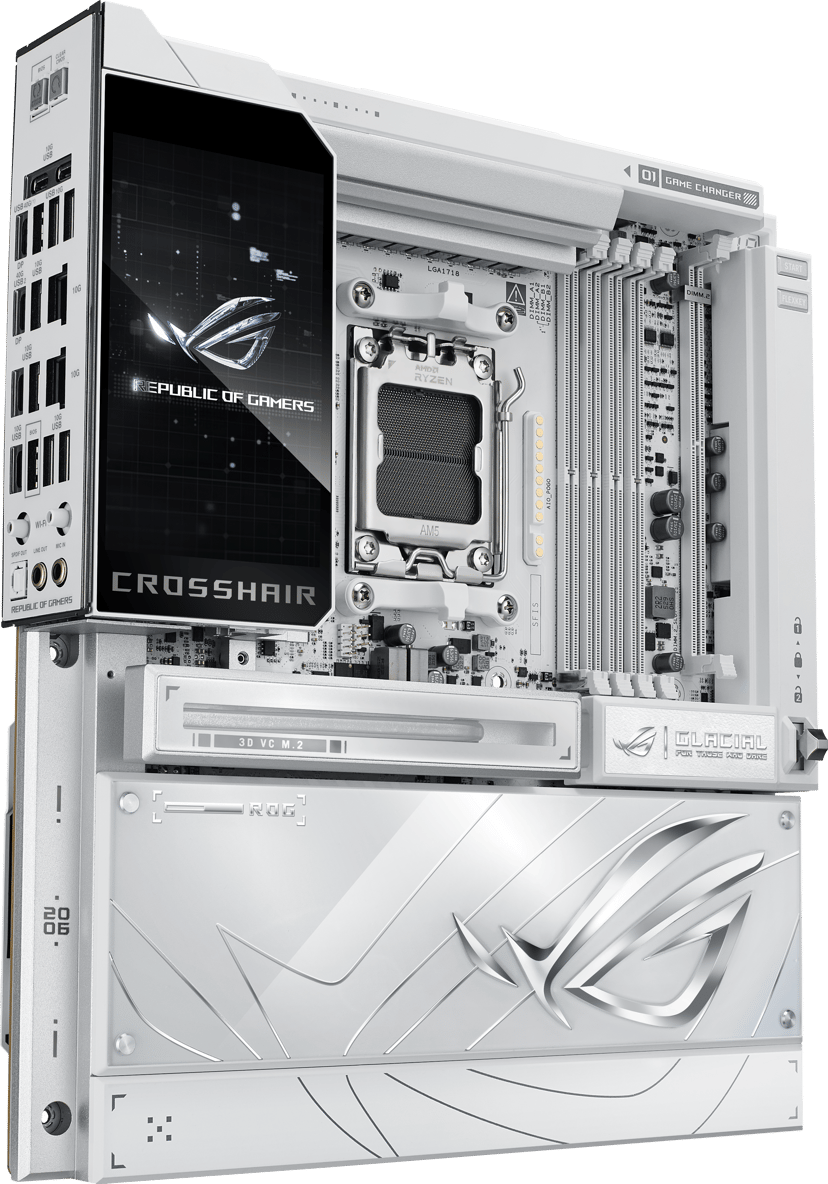 ASUS ROG Crosshair X870E Glacial AM5 E-ATX Bundkort