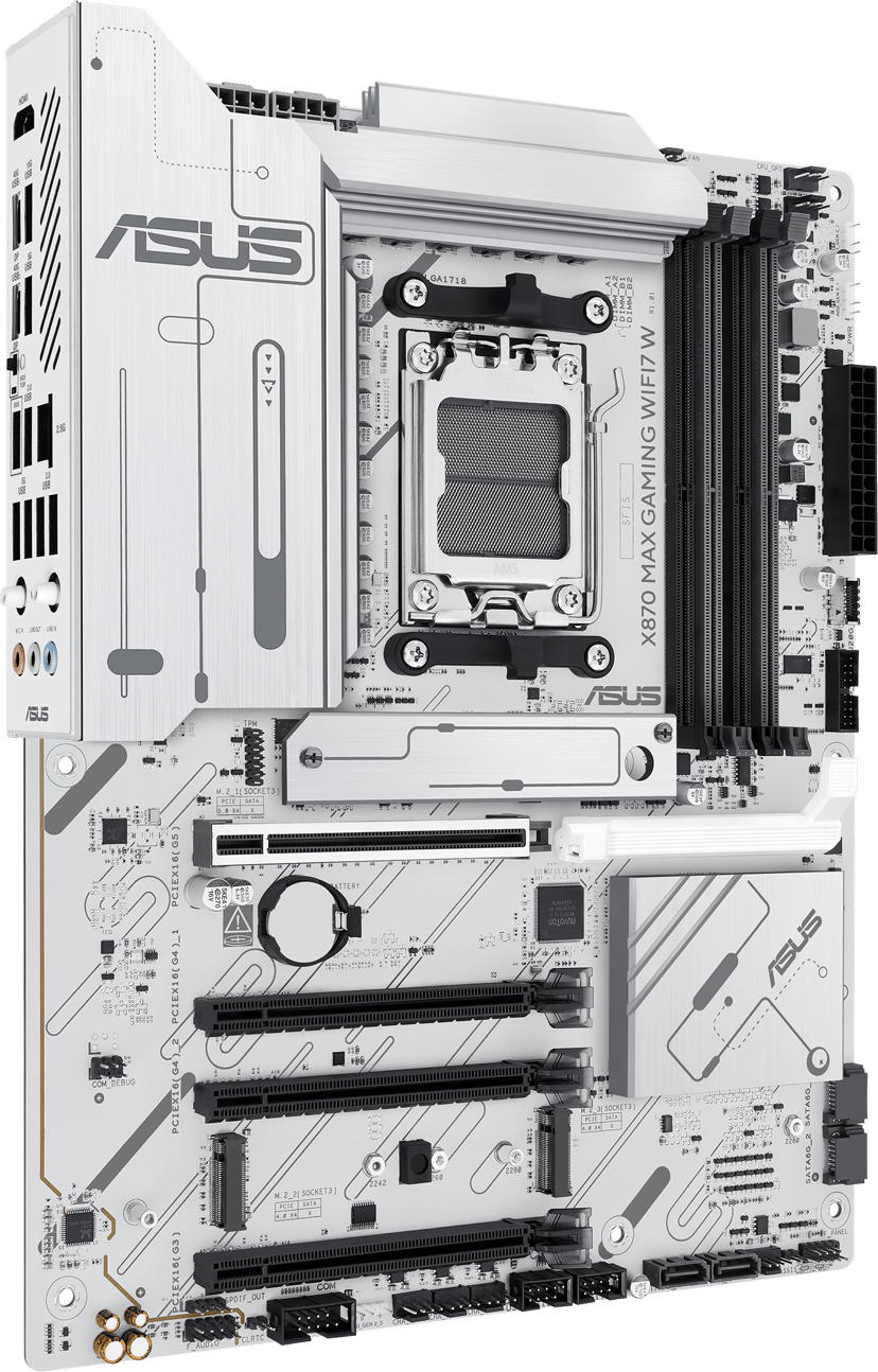ASUS X870 Max Gaming Wifi7 White AM5 ATX Emolevy