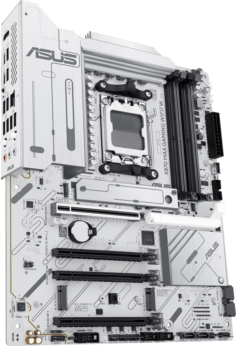 ASUS X870 Max Gaming Wifi7 White AM5 ATX Hovedkort