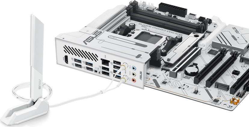 ASUS X870 Max Gaming Wifi7 White AM5 ATX Hovedkort