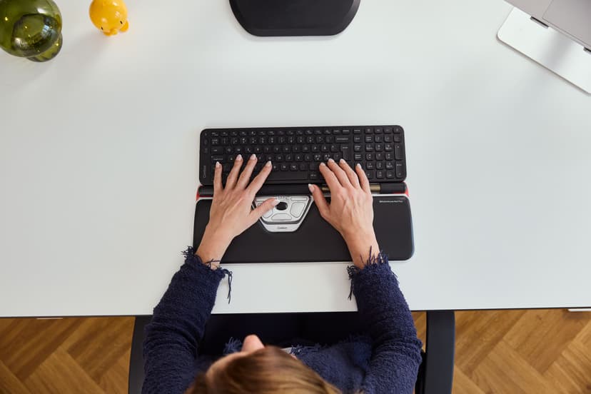 Contour Design Rollermouse Red Plus Wireless RF Wireless + Bluetooth + USB-A Rullstav Svart, Silver
