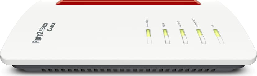 AVM Box FRITZ! 6670 Cable Edition International trådlös router 2.5 Gigabit Ethernet Dual-band (2,4 GHz / 5 GHz) Röd, Vit