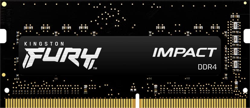 Kingston Technology FURY 16GB 3200MT/s DDR4 CL20 SODIMM Impact - (Löytötuote luokka 1) 16GB 1600, 3200MHz DDR4 260-pin SO-DIMM