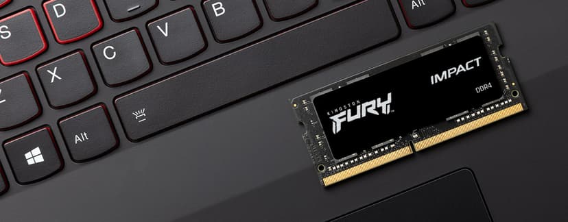 Kingston Technology FURY 16GB 3200MT/s DDR4 CL20 SODIMM Impact - (Löytötuote luokka 1) 16GB 1600, 3200MHz DDR4 260-pin SO-DIMM