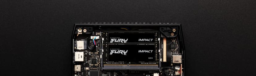 Kingston Technology FURY 16GB 3200MT/s DDR4 CL20 SODIMM Impact - (Kuppvare klasse 1) 16GB 1600, 3200MHz DDR4 260-pin SO-DIMM
