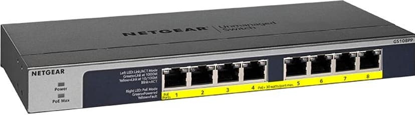Netgear GS108PP PoE Switch 123W
