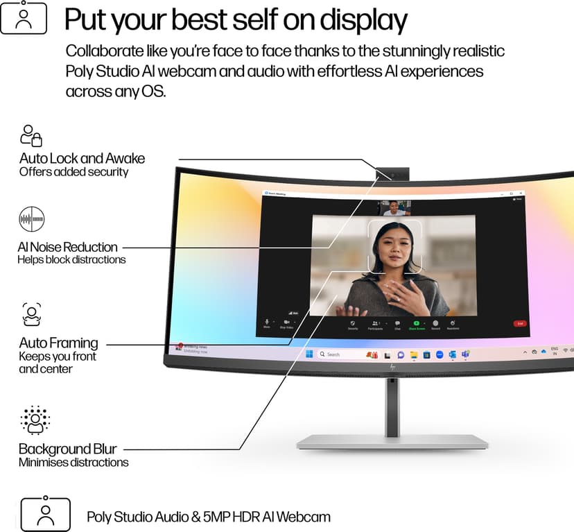 HP Series 7 Pro 734pm - (Outlet-vare klasse 3) 34" 3440 × 1440pixels IPS Black 21:9 120Hz
