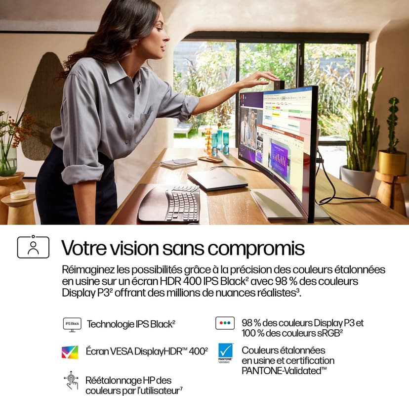 HP Series 7 Pro 734pm - (Outlet-vare klasse 3) 34" 3440 × 1440pixels IPS Black 21:9 120Hz