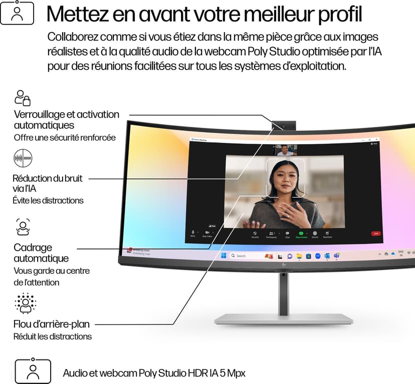 HP Series 7 Pro 734pm - (Outlet-vare klasse 3) 34" 3440 × 1440pixels IPS Black 21:9 120Hz