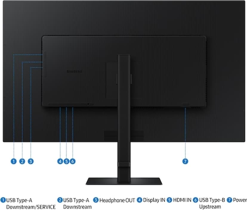 Samsung ViewFinity S80D - (Kuppvare klasse 3) 37" 3840 × 2160pixels IPS 16:9 60Hz