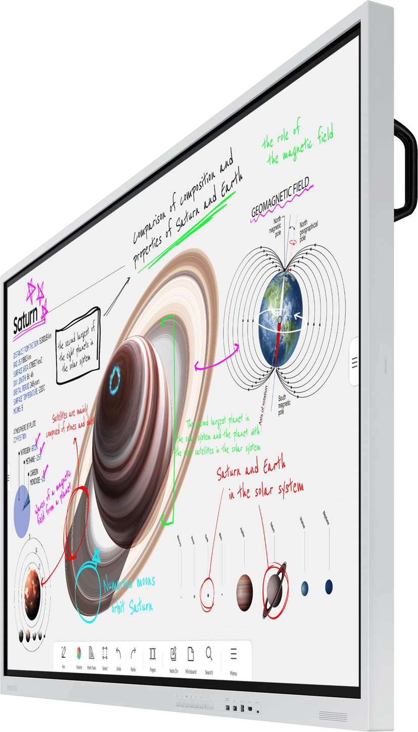 Samsung WM75B Flip Pro 75" Harmaa, Valkoinen