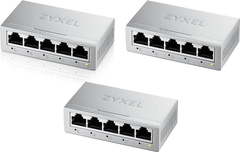 Zyxel GS-105B V5 5-portars Gigabit Switch 3-pack