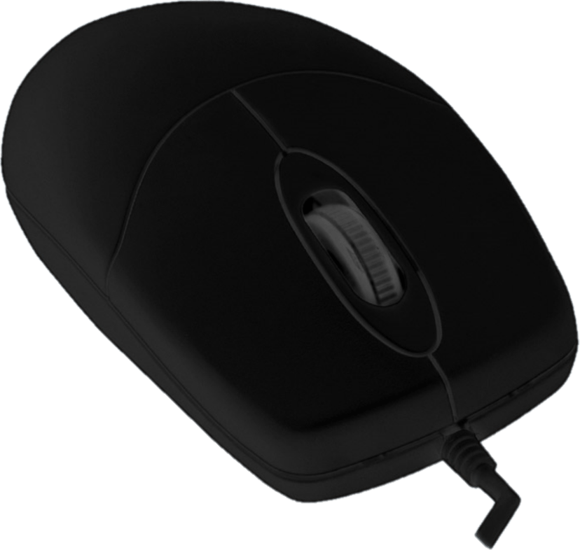 Contour Design Active Key Washable IP68 Scroll Wheel USB-A Mus Svart