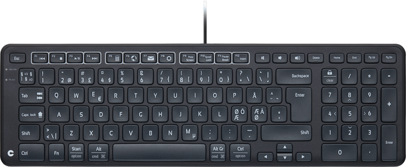 Contour Design Balance Keyboard Black Kabel Nordisk