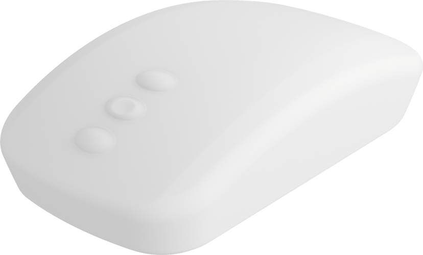 Contour Design Active Key QuickClean Medical IP68 Scroll Buttons RF Trådlös Mus Vit