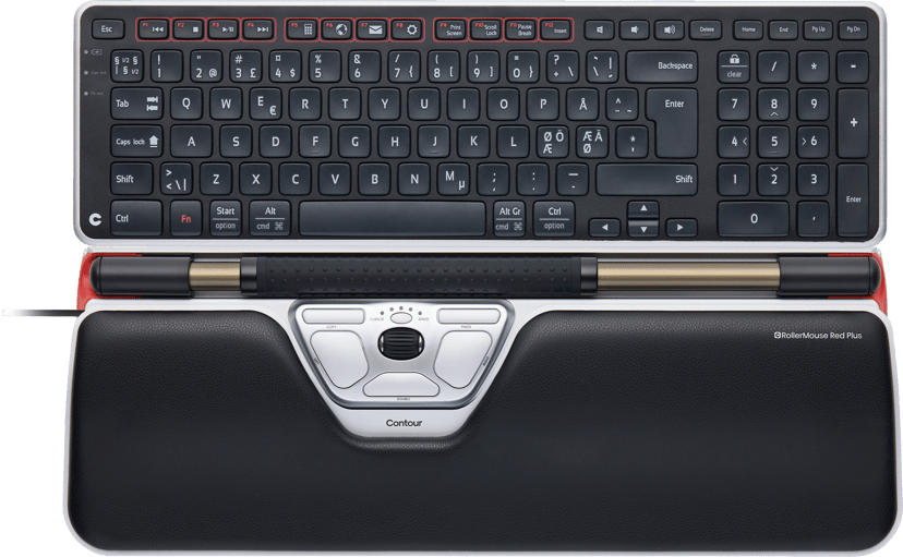 Contour Design RollerMouse Red Plus + Balance Keyboard - (Löytötuote luokka 1) Langallinen Pohjoismainen