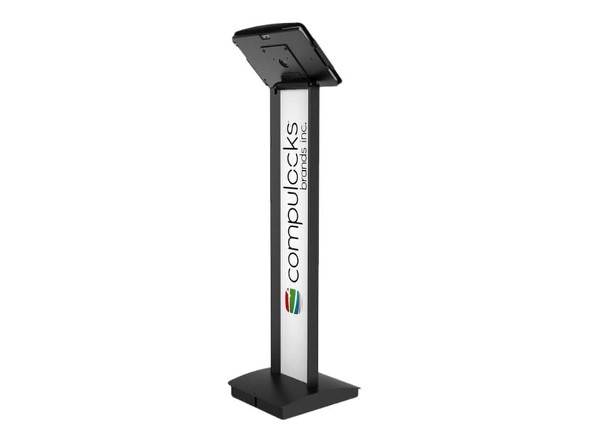 Compulocks Surface Secure Space Enclosure with BrandMe Floor Stand Kiosk Black