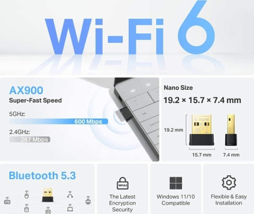 TP-Link Archer TX10UB Nano Bluetooth 600 Mbit/s