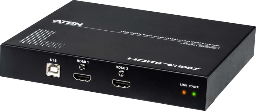 Aten USB HDMI Dual View HDBaseT 2.0 KVM Extender 4K