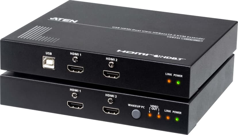 Aten USB HDMI Dual View HDBaseT 2.0 KVM Extender 4K
