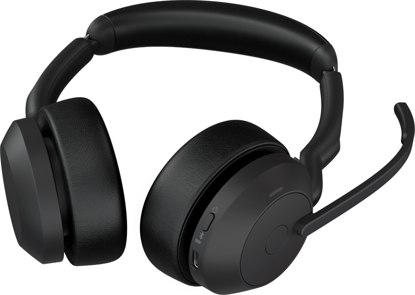 Jabra Evolve2 55 - (Fyndvara klass 2) Stereo USB-C Cisco, Unify, Apple MFi, Zoom, Google Meet, Amazon Chime, Amazon Alexa, Google Fast Pair, DingTalk Svart