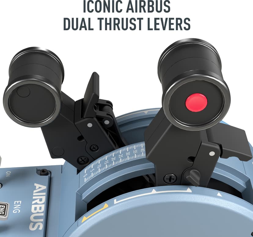 Thrustmaster TCA Quadrant Airbus Edition Svart, Blå USB Flykt Sim Analog / Digital PC Blå, Svart