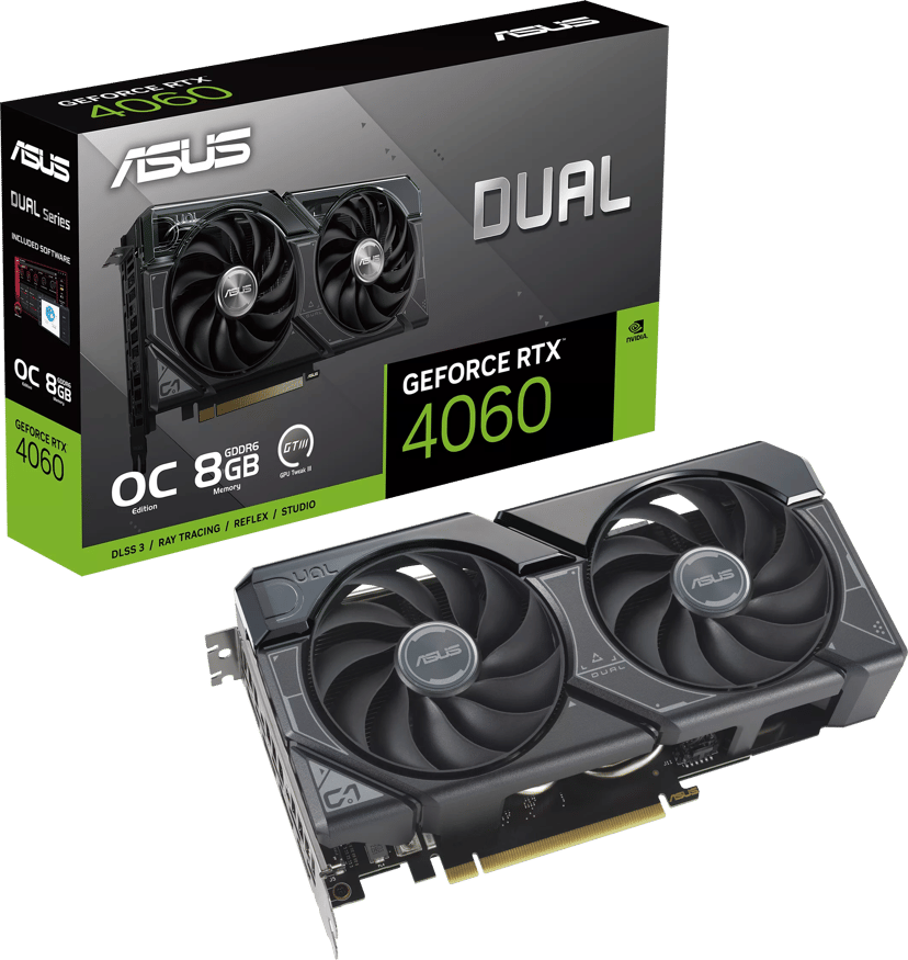 ASUS Dual Geforce Rtx 4060 Oc 8gb Gddr6 - (Kuppvare klasse 3) 8GB