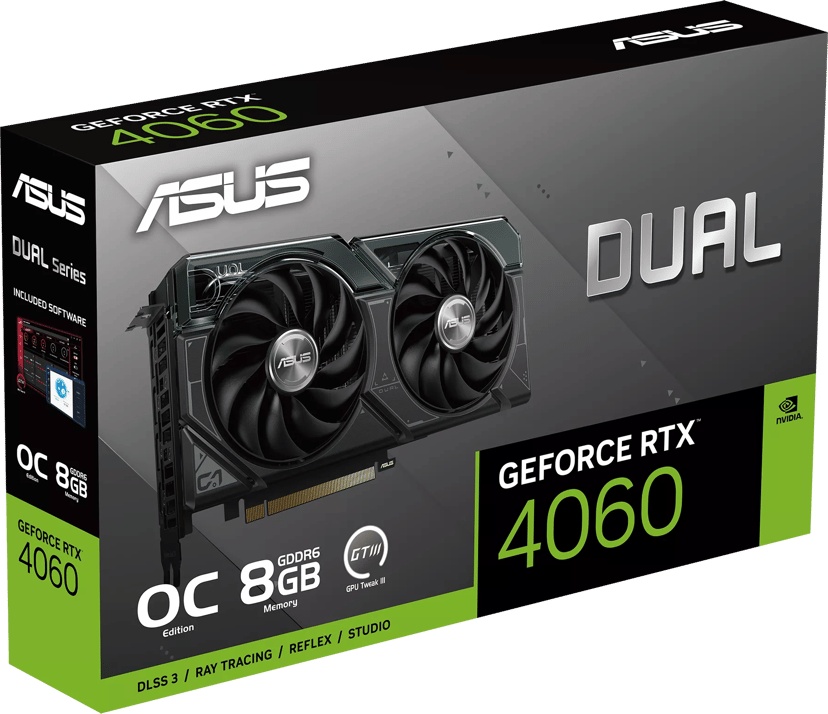 ASUS Dual Geforce Rtx 4060 Oc 8gb Gddr6 - (Kuppvare klasse 3) 8GB