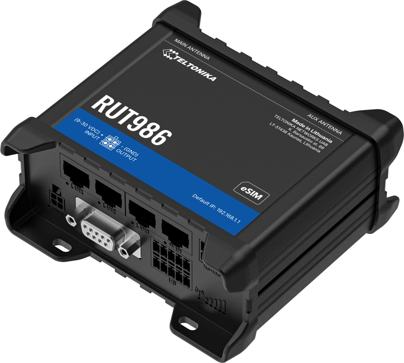 Teltonika RUT986 Industrial Global LTE Cat 4 Router