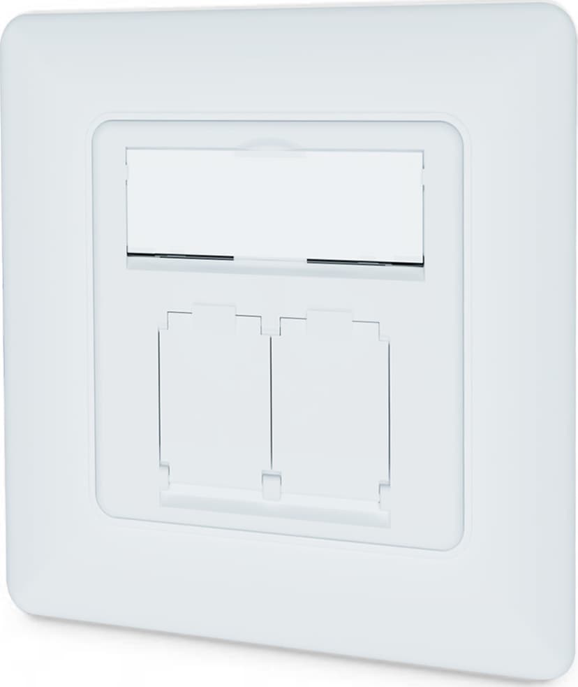 Digitus Wall Plate 2-Port (Shielded) White