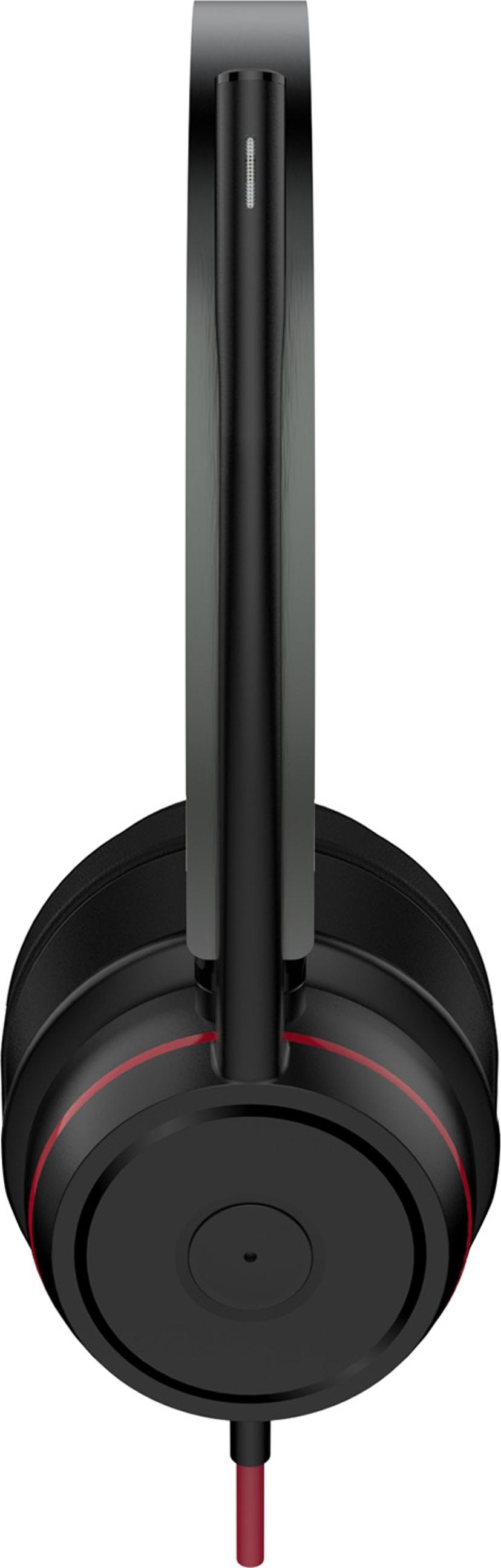 Voxicon UC003AENC Over-Ear USB Headset met ENC Microfoon en Volumeregeling USB-A/USB-C Stereo USB-A, USB-C Rood, Zwart