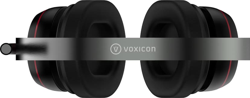 Voxicon UC003AENC Over-Ear USB Headset met ENC Microfoon en Volumeregeling USB-A/USB-C Stereo USB-A, USB-C Rood, Zwart