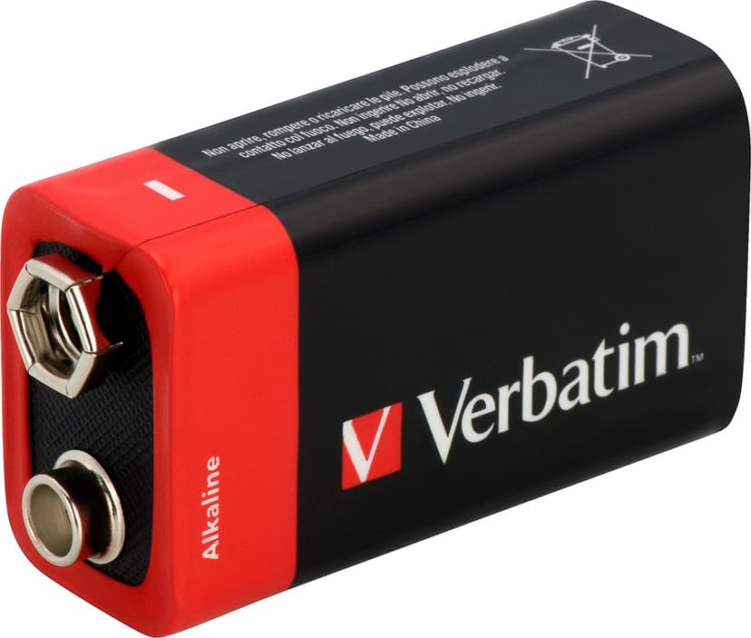 Verbatim Batteri Alkaline 9V/6LF22 1-pack Blister
