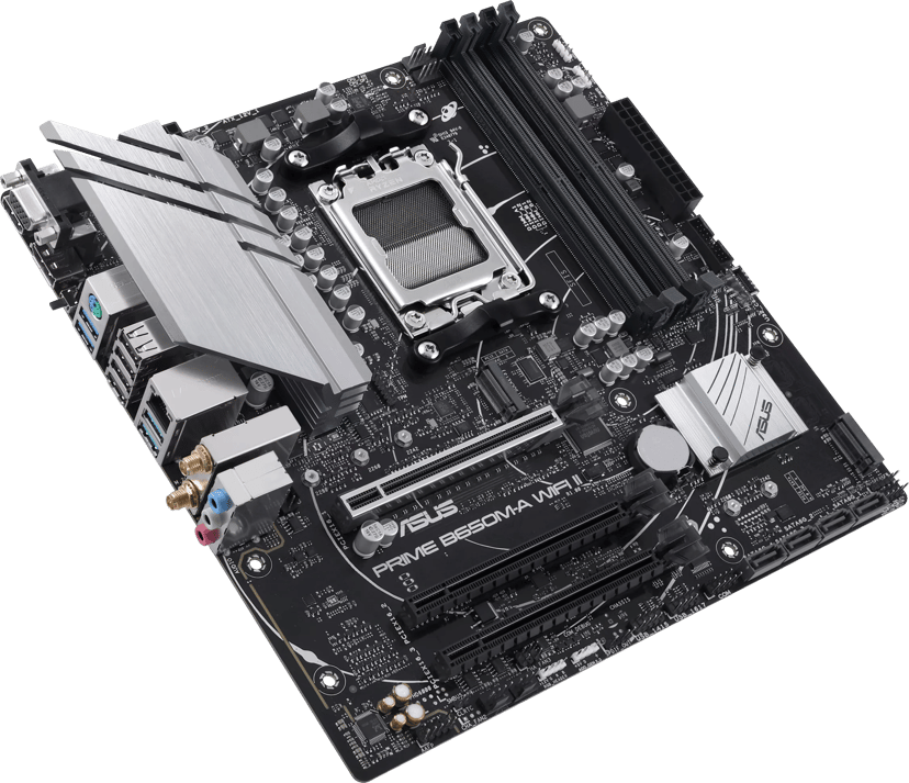 ASUS PRIME B650M-A WIFI II AMD B650 Sokkel AM5 micro ATX AM5 Micro-ATX Bundkort