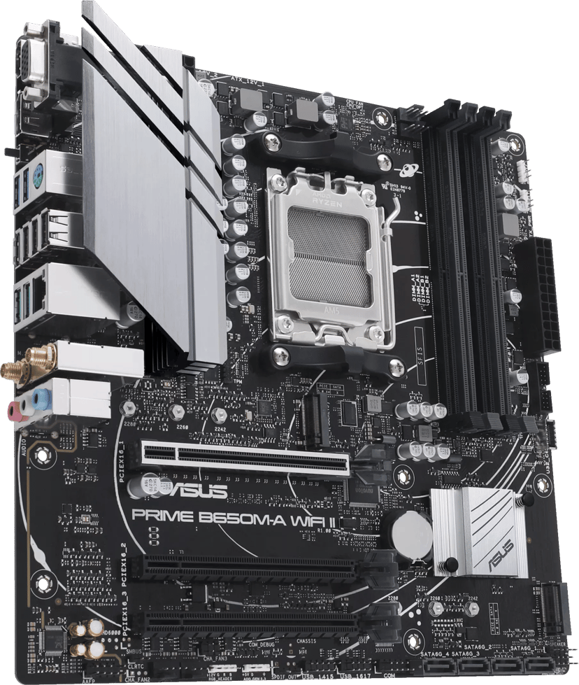 ASUS PRIME B650M-A WIFI II AMD B650 Pistoke AM5 mikro ATX AM5 Micro-ATX Emolevyt