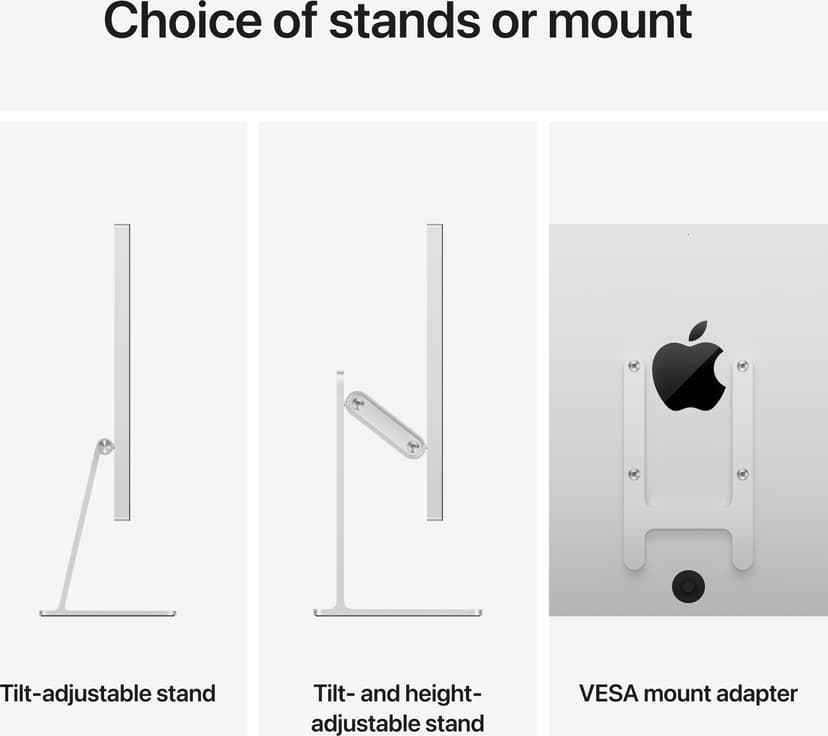 Apple Studio Display - Standard glass - Tilt- and height-adjustable stand 27" 5120 × 2880pixels 16:9 60Hz