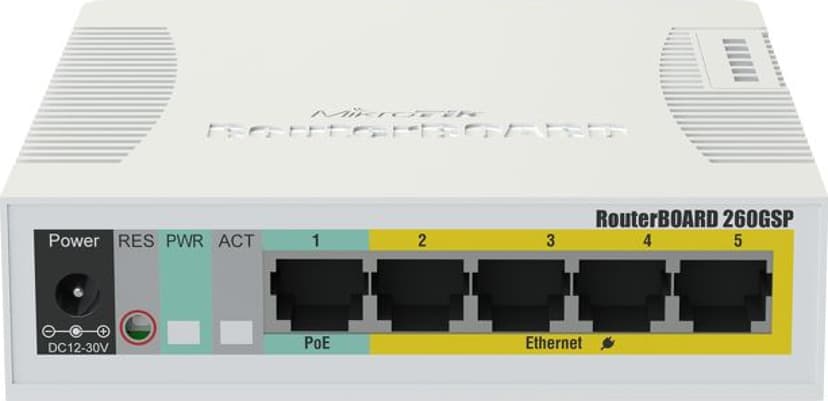 Mikrotik RB260GSP netwerk-switch Managed Gigabit Ethernet (10/100/1000) Power over Ethernet (PoE) Wit
